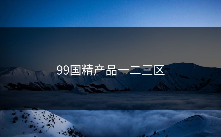 99国精产品一二三区 99国精产品一二三区